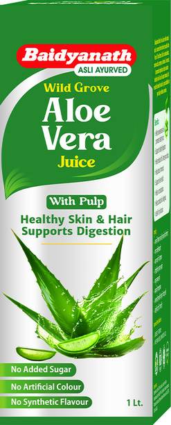 Baidyanath Wild Grove Aloe Vera Juice | Antioxidant-Rich for Skin & Hair