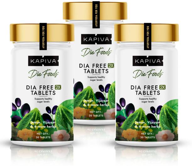 Kapiva Dia Free 2X Tablets | 30 Tablets | 3 Month Pack |