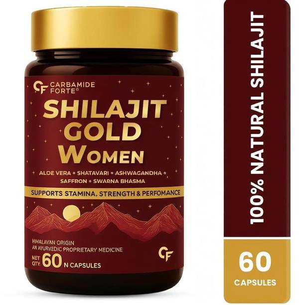 CARBAMIDE FORTE Himalayan Shilajit Gold Capsule For Women With Aloe Vera, Ashwagandha & Saffron