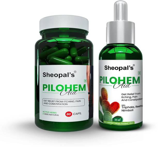 Sheopals Pilohem Aid Piles Capsules Fast Relief From Bavasir, Itching And Constipation