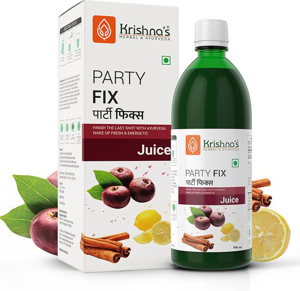 Krishna's Herbal & Ayurveda Party Fix Juice | Herbal Juice for hangover free mornings | Helps support liver
