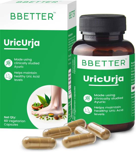 BBETTER UricUrja -Ayurvedic Uric Acid levels management | 60 capsules