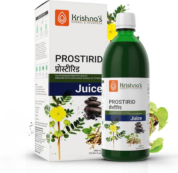 Krishna's Herbal & Ayurveda Natural Prostirid Juice Helps Manage Prostate Health, Blend of 10 Herbs, 1000ml