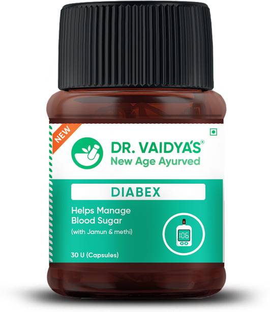DR. VAIDYA'S Diabex Capsules - Blood Sugar Management With Goodness of Methi, Karela & Neem