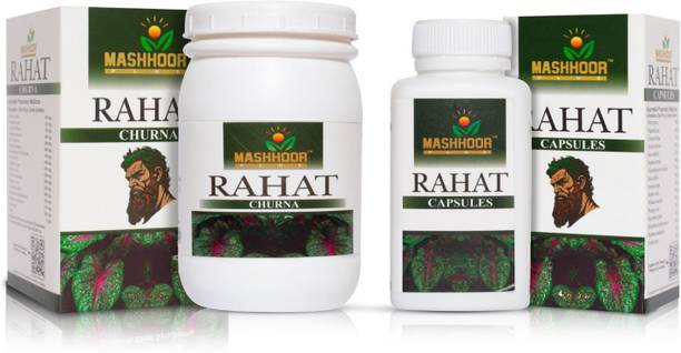 MASHHOOR Rahat Churna & Rahat Capsules Combo