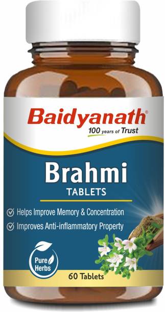 Baidyanath Brahmi Tablets | For Mind and Memory Wellness | Helps to handle life’s daily Stress and Anxiety | Rejuvenates Mind & Body |