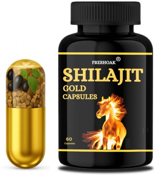 freshoak Shilajit Gold Capsules | With 100% Gold Effect | Natural Power For Men |