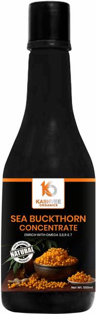 KASHVEE ORGANICS Sea Buckthorn Concentrate Juice | Enriched with Omega 3,6, 9 and Rare Omega 7