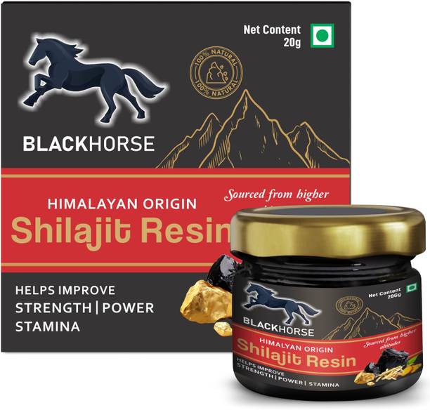 Blackhorse Shilajit Gold Resin | Boosts Stamina | Contains 24 Carat Gold | 100% Ayurvedic
