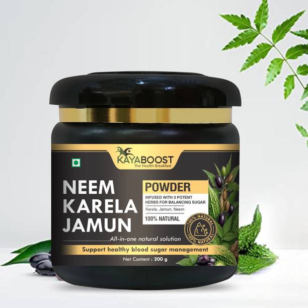 KAYABOOST Pure Neem Jamun Karela Powder - 200g | 100% Ayurvedic Powder