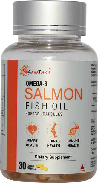 Aayatouch Omega-3 Fish Oil Salmon Fish, For Brain, Heart, Joint (Pack Of-1)