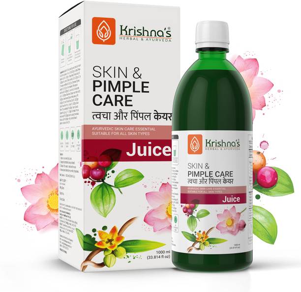 Krishna's Herbal & Ayurveda Skin & Pimple Care Juice | Nourishes Skin & Helps Control Acne
