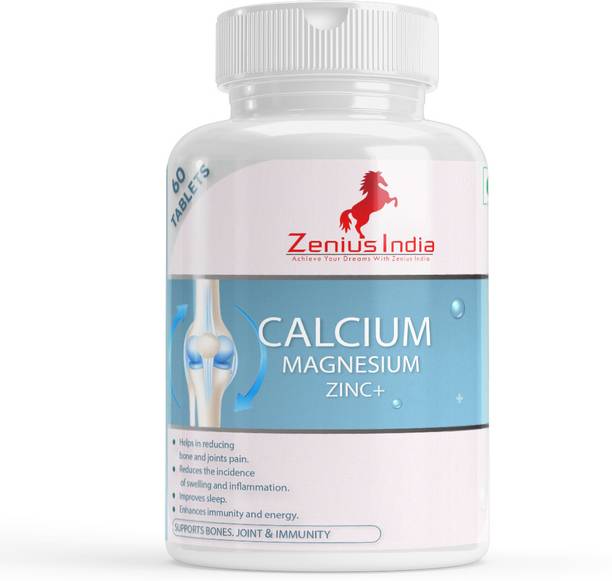 Zenius India Calcium Zinc+ Tablets with Vit D3 & Calcium to support Strong Bones & Joint