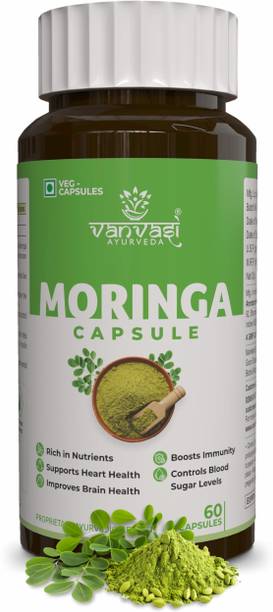 VANVASI AYURVEDA Moringa Capsules 100% Pure Moringa Leaf Extract