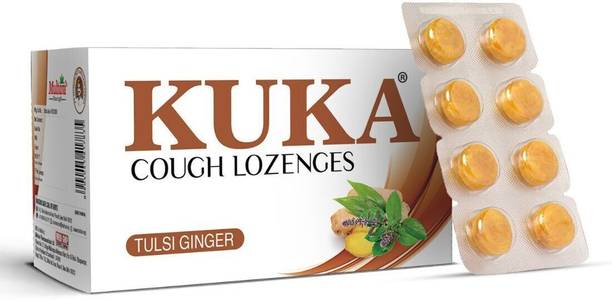 Multani Tulsi & Ginger Kuka Cough Lozenges | Quick Cough Relief - 8 x 6 Strips