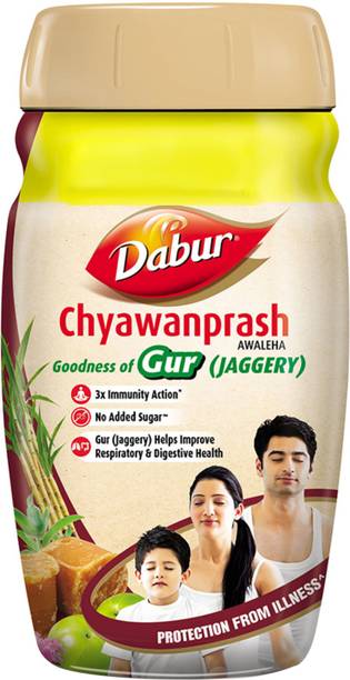 Dabur Chyawanprash with the goodness of Gur (Jaggery) 3X Immunity Action