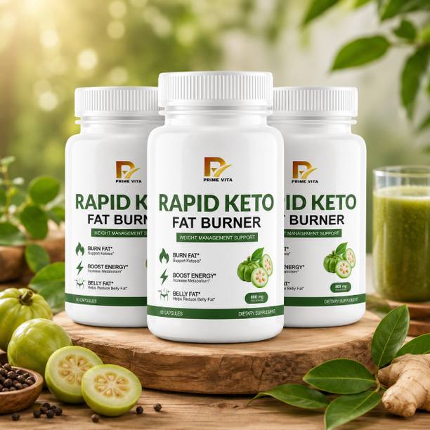 PRIMEVITA Rapid Keto Fat Burner Capsules 800mg Keto Weight Loss Garcinia Green Tea Coffee