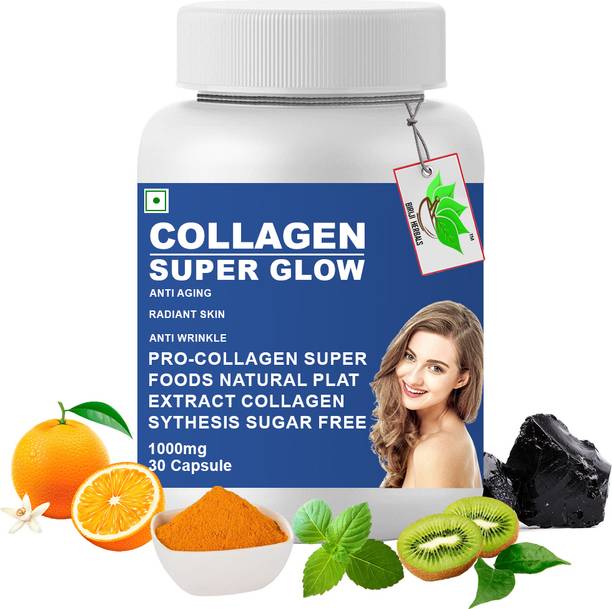 BIRJI HERBALS AYURVEDIC COLLAGEN SUPER GLOW 30veg capsules pack of 1