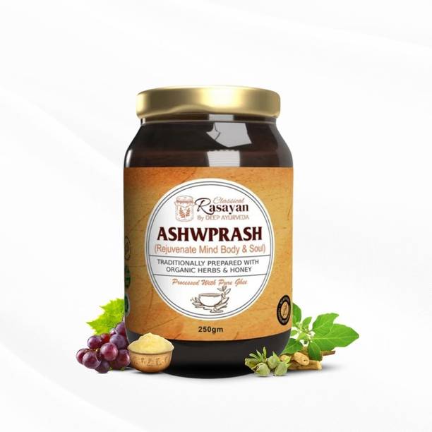 Deep Ayurveda Ashwprash Herbal Chywanprash For Joint & Muscle Pain, Stamina Booster For Adults