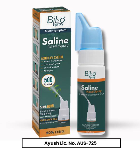 BIBO Saline Nasal Spray with Tulsi | Added Xylitol