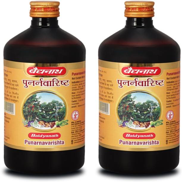 Baidyanath Punarnavarishta |Useful in Liver Problems & Kidney Disorders, help to Relief from all kinds of Body Pains | Help in skin diseases & Also helps in the formation of urine | 900 ML