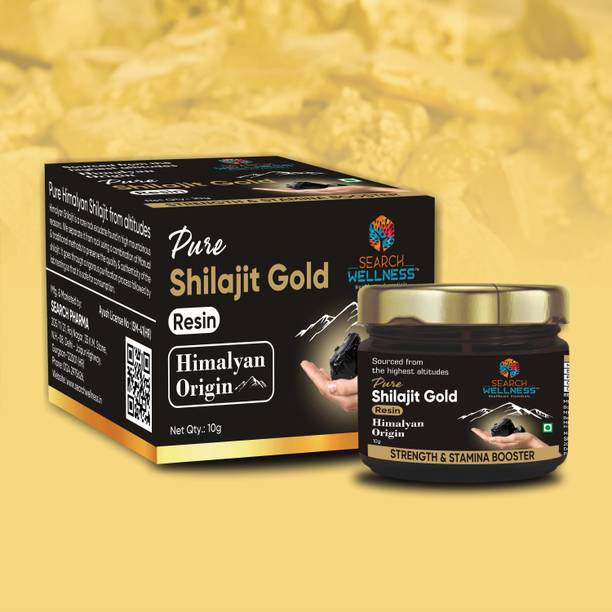 SEARCH WELLNESS Pure Shilajit Resin 10g Helps in boosting Strength, Stamina For Gym