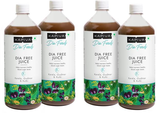 Kapiva Dia Free Juice 1L| Controls Blood Sugar Levels | Amla, Karela, Jamun & More