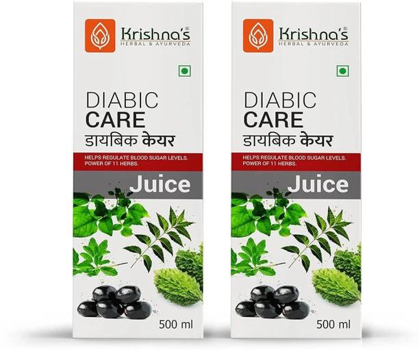 Krishna's Herbal & Ayurveda Diabic Care Juice | Helps Manage Blood Sugar | Boosts Metabolism and Improves Digestion | Stimulate Insulin Secretion | Helps Manage Weight | Pack of 2 | 500ml Each