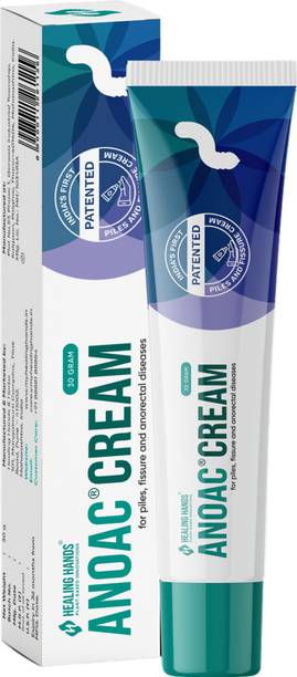 Healing Hands Anoac Cream Patented Ayurvedic Piles Cream| Clinically Proven Fissure Cream