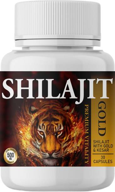 ECONATURE Shilajit Gold Capsules with Ashwagandha, Swarna Bhasma, Safed Musli