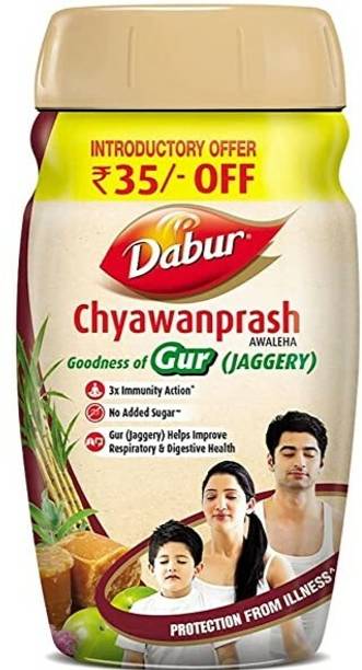 Dabur Chyawanprash with the Goodness of Gur ( Jaggery)- 900gm - 3X Immunity Action