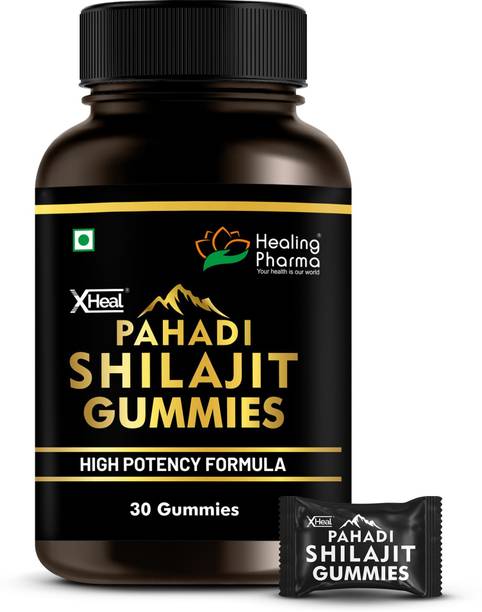 healing pharma Xheal Pahadi Shilajit Gummies With 75% Fulvic Acid | Boost Stamina & Performance
