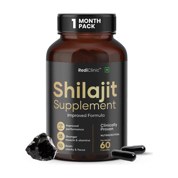 RediClinic Shilajit Capsules For Stamina, Muscle Growth & Energy