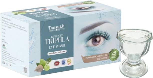 Tansukh Improved Triphla Eye Wash | With Eye Wash Cup |30 Instant Dip Bags | Easy To Use