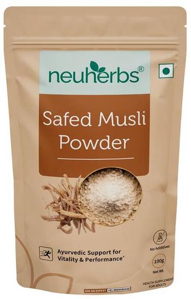 Neuherbs Organic Safed Musli Powder | Ayurvedic Support for Vitality |No Additives