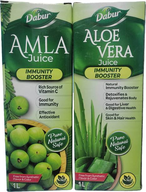 Dabur ALOEVERA+AMLA JUICE (COMBINATION CURE DIGESTIVE,HAIR SKIN,LIVER HEALTH )