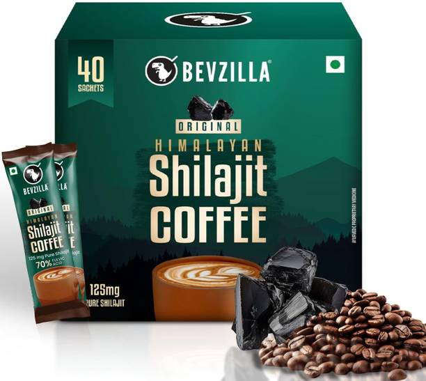 Bevzilla Himalayan Shilajit Coffee Powder | 40 Sachets | 40 x 2.5 GM