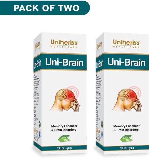 Uniherbs Unibrain Syrup for Brain Heath & Memory Function | Mind Booster Syrup pack of 2