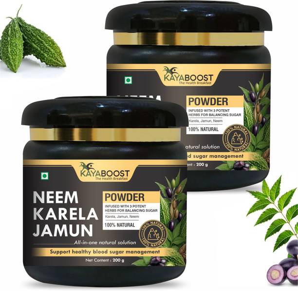 KAYABOOST Karela Neem Jamun Powder - 200gm | Helps Control Healthy Blood Sugar Levels