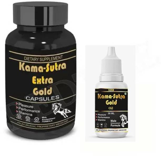 Redtize kama sutra gold immunity booster capsule & oil 15ml combo