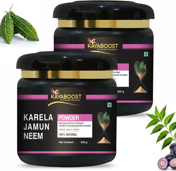 KAYABOOST Neem Karela Jamun Powder - 200gm | Helps Control Healthy Blood Sugar Levels