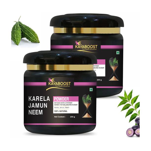 KAYABOOST Karela Neem Jamun Powder - 200gm | Helps Control Healthy Blood Sugar Levels