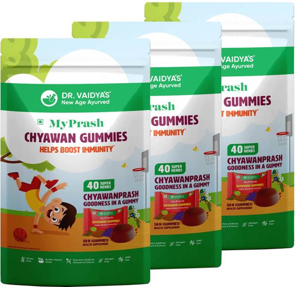 Dr. Vaidya's MyPrash Chyawan Gummies for boosting immunity, 50 gummies Jelly Candy