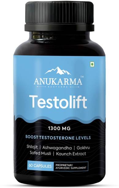 Anukarma Testolift, Testosterone Booster Supplement for Men with Shilajit & Ashwagandha