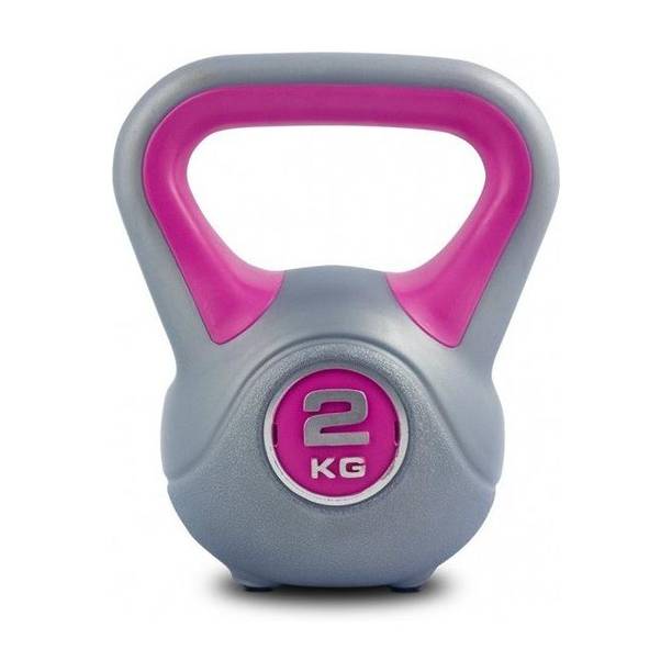 KOBO Fitness 2 Kg High Quality Imported for Gym Grey, Pink Kettlebell