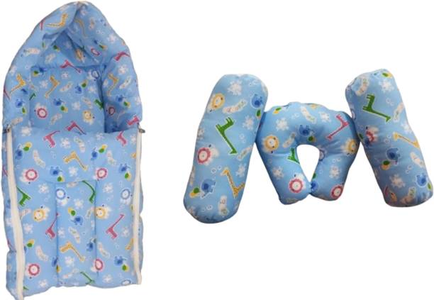 Navkar traders Sleeping Bag withToddlers pillow set (1 U-Shape pillow,2 lot) Baby Bed rectangular