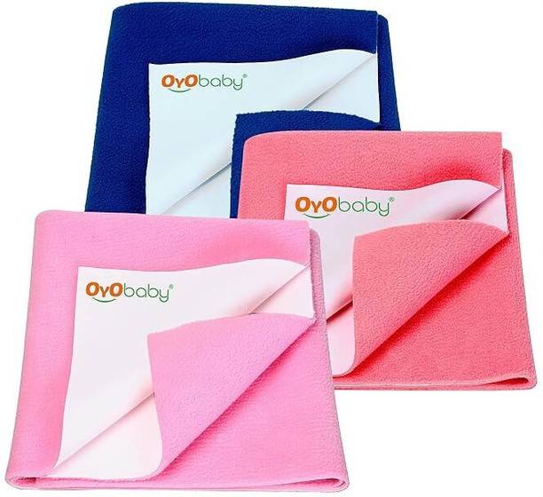 Oyo Baby Waterproof Bed Sheet Premium Pack of 3 Small Size (70cm X 50cm) Rectangle Rectangle