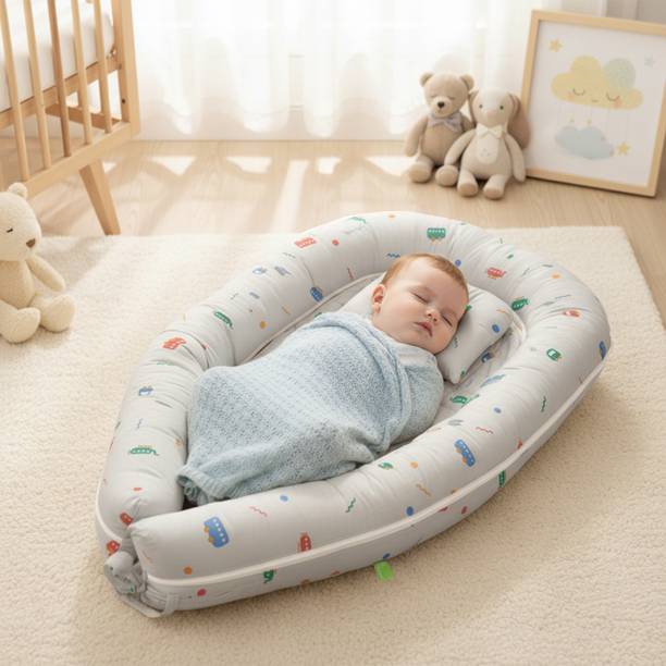R for Rabbit Snuggy Cuddles Soft Baby Bed with Cushioned Sides Baby Bed Bedding Bag