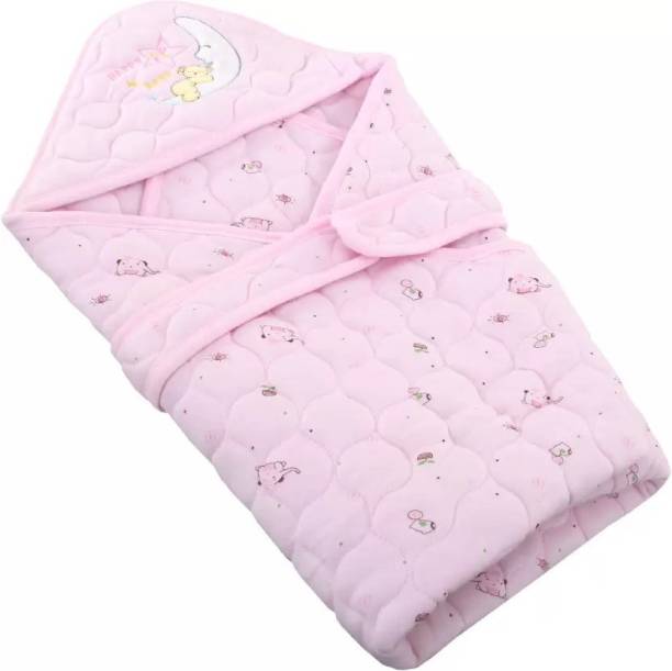 Tiny Tycoonz Self Printed Baby Wrapper cum Blanket (Sleeping Bag with hood)