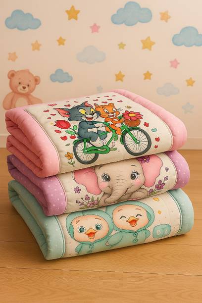 Zivora Kids Little Angel Ultra Soft Baby Quilt Set Pack of 3 – Kids Friendly Printed Design
